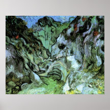 Van Gogh; Les Peiroulets Ravine, Vintage Landscape Posters