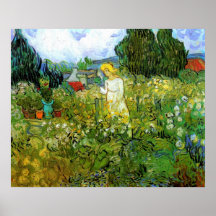 Van Gogh; Marguerite Gachet in Garden, Vintage Art Posters