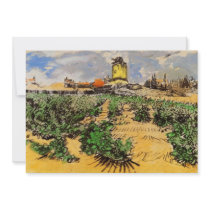 Van Gogh; Mill of Alphonse Daudet at Fontevielle Personalized Invite