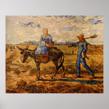 Van Gogh; Morning: Peasant Couple Going to Work Posters