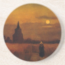 Van Gogh; Old Tower In The Fields, Vintage Farm Coaster