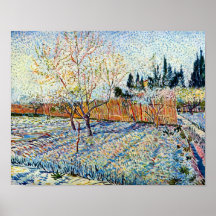 Van Gogh - Orchard With Cypress Posters