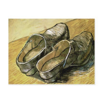 Van Gogh Pair of Leather Clogs Postcards
