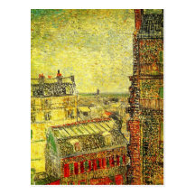 Van Gogh; Paris from Vincent's Room in Rue Lepic Post Cards