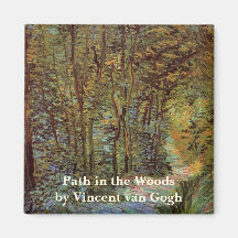 Van Gogh Path in the Woods, Vintage Impressionism Refrigerator Magnet