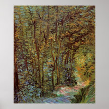 Van Gogh Path in the Woods, Vintage Impressionism Print