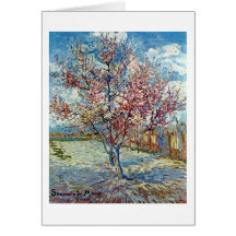 Van Gogh Pink Peach Tree Fine Art Card
