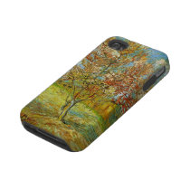 Van Gogh Pink Peach Tree in Blossom Iphone 4 Tough Cases