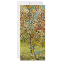 Van Gogh Pink Peach Tree in Blossom Full Colour Rack Card