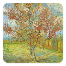 Van Gogh Pink Peach Tree in Blossom Sticker