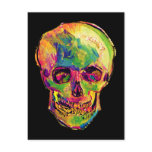 Van Gogh Pop Art Skull Postcard