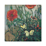 Van Gogh Poppies and Butterflies magnets