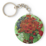 Van Gogh Poppies and Daisies keychains