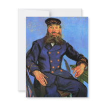 Van Gogh; Portrait of the Postman Joseph Roulin Custom Invitation