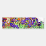 van gogh purple irises bumper stickers