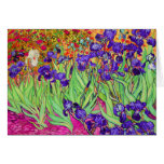 van gogh purple irises greeting cards