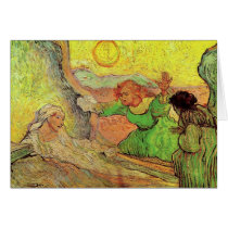 Van Gogh; Raising of Lazarus (after Rembrandt) Greeting Card