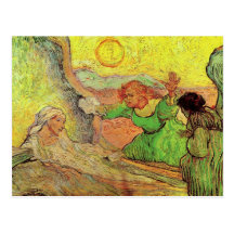 Van Gogh; Raising of Lazarus, Vintage Religion Post Card