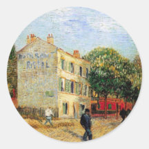 Van Gogh; Rispal Restaurant at Asnieres Round Stickers
