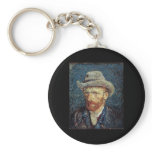Van Gogh Self-Portrait with Grey Felt Hat keychains