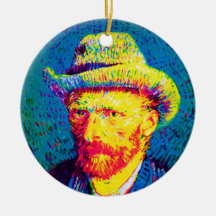 Van Gogh - Self Portrait With Grey Felt Hat Ornaments