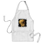 Van Gogh Skull With Burning Cigarette Apron