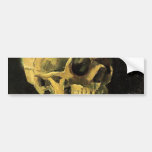 Van Gogh Skull with Burning Cigarette, Vintage Art Bumper Stickers
