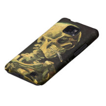 Van Gogh Skull with Burning Cigarette, Vintage Art Galaxy S2 Covers
