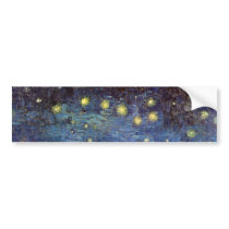Van Gogh; Starry Night Over the Rhone Bumper Sticker