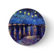 Van Gogh Starry Night Over The Rhone Button
