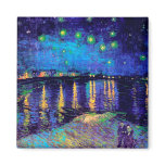 Van Gogh Starry Night over the Rhone magnets