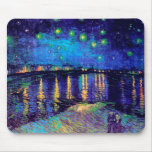 Van Gogh Starry Night over the Rhone mousepads