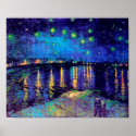 Van Gogh Starry Night over the Rhone posters