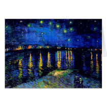 Van Gogh Starry Night Rhone Greeting Cards