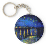 Van Gogh Starry Night Rhone keychains