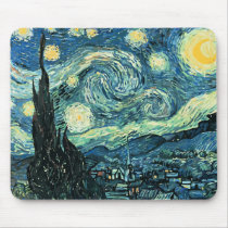 Van gogh starry night vector mousemat