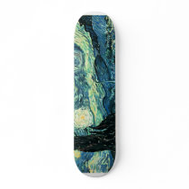 Van gogh starry night vector skateboard deck