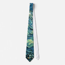 Van gogh starry night vector neck ties
