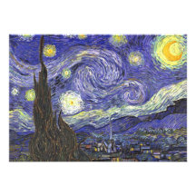Van Gogh Starry Night, Vintage Post Impressionism Personalized Invitation