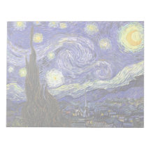 Van Gogh Starry Night, Vintage Post Impressionism Memo Pad