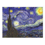 Van Gogh Starry Night, Vintage Post Impressionism Postcard
