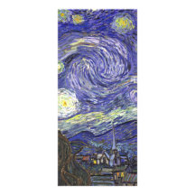 Van Gogh Starry Night, Vintage Post Impressionism Customised Rack Card