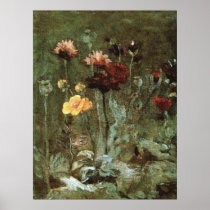 Van Gogh Still Life: Scabiosa, Ranunculus Print