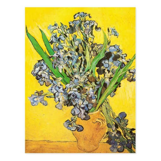 Van Gogh Still Life Vase, Irises (F678) Fine Art Zazzle