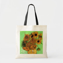 Van Gogh; Still Life: Vase with 12 Sunflowers Canvas Bag