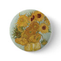 Van Gogh - Still Life: Vase with 12 Sunflowers buttons