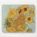 Van Gogh - Still Life: Vase with 12 Sunflowers mousepads