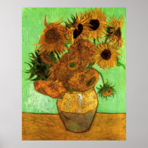 Van Gogh; Still Life: Vase with 12 Sunflowers Posters