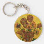 Van Gogh; Still Life: Vase with 15 Sunflowers Key Chains