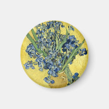 Van Gogh Still Life Vase With Irises Fine Art Fridge Magnets
